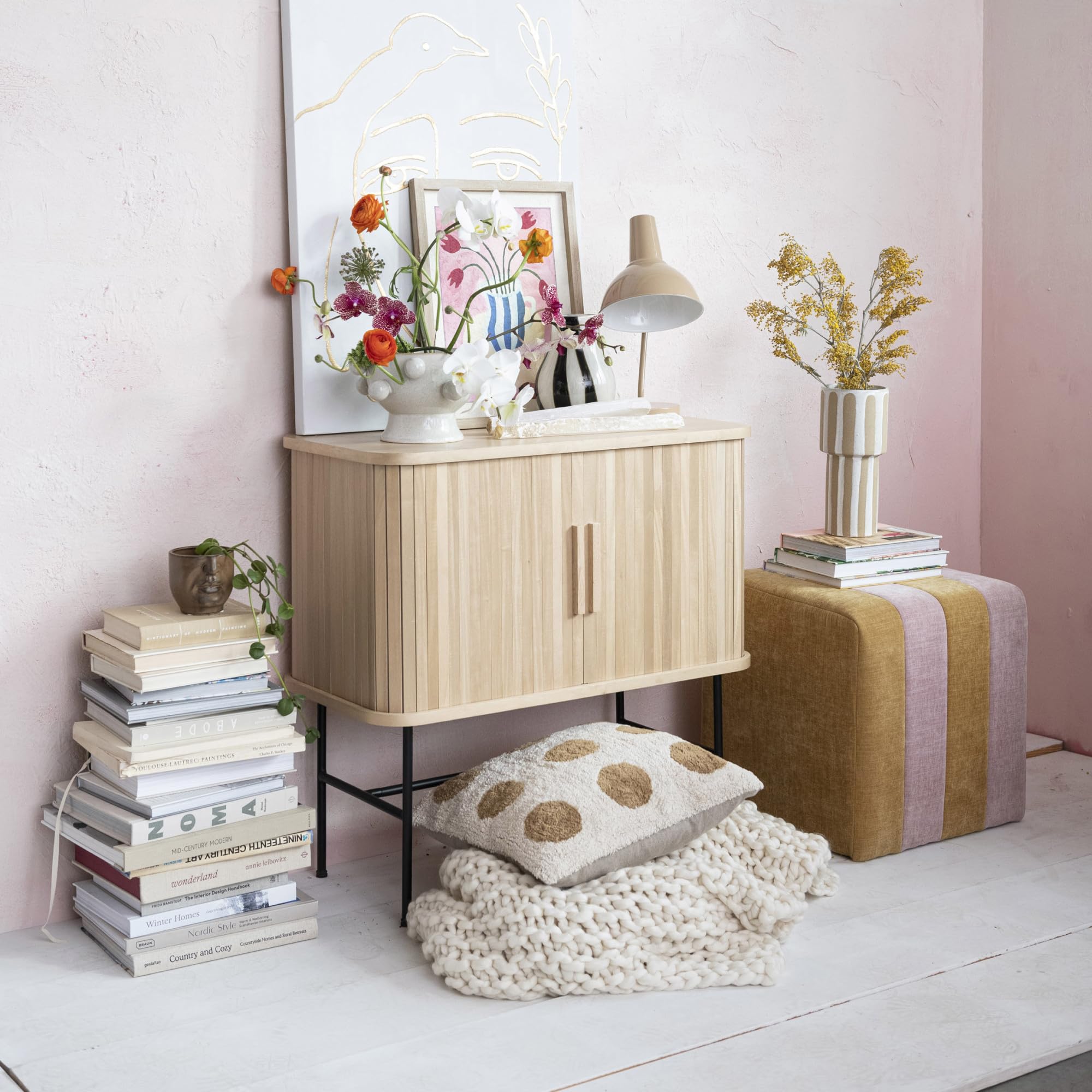 Bloomingville 11.25 Inches Metal Articulating Table Lamp with Inline Switch for 40 Watts Bulb Maximum, Nude Color - Image 3