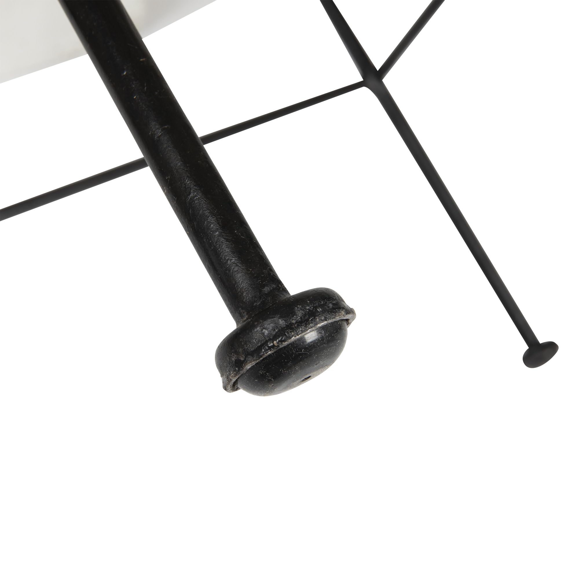 Bloomingville 32"H Woven Rattan Bar Stool with Black Wrought Iron Legs - Image 4