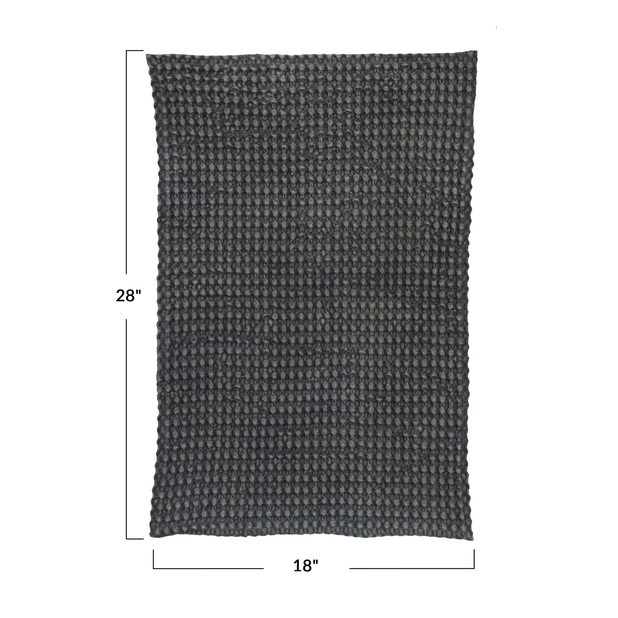 Bloomingville Cotton Waffle Weave Tea Towel, Charcoal - Image 3