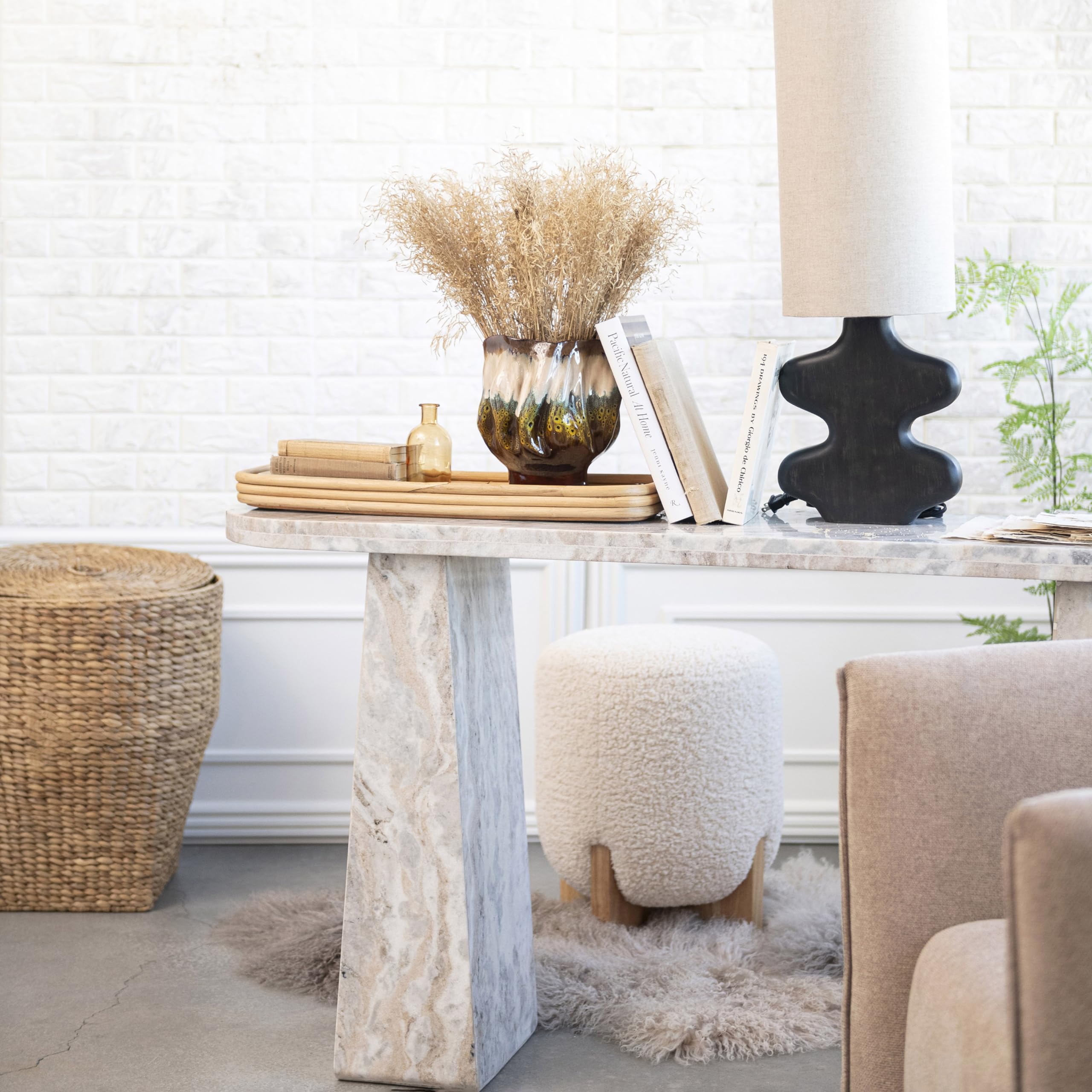 Bloomingville Decorative Espresso Finish Wood Hand-Carved Taper Candle Holder, Brown - Image 3