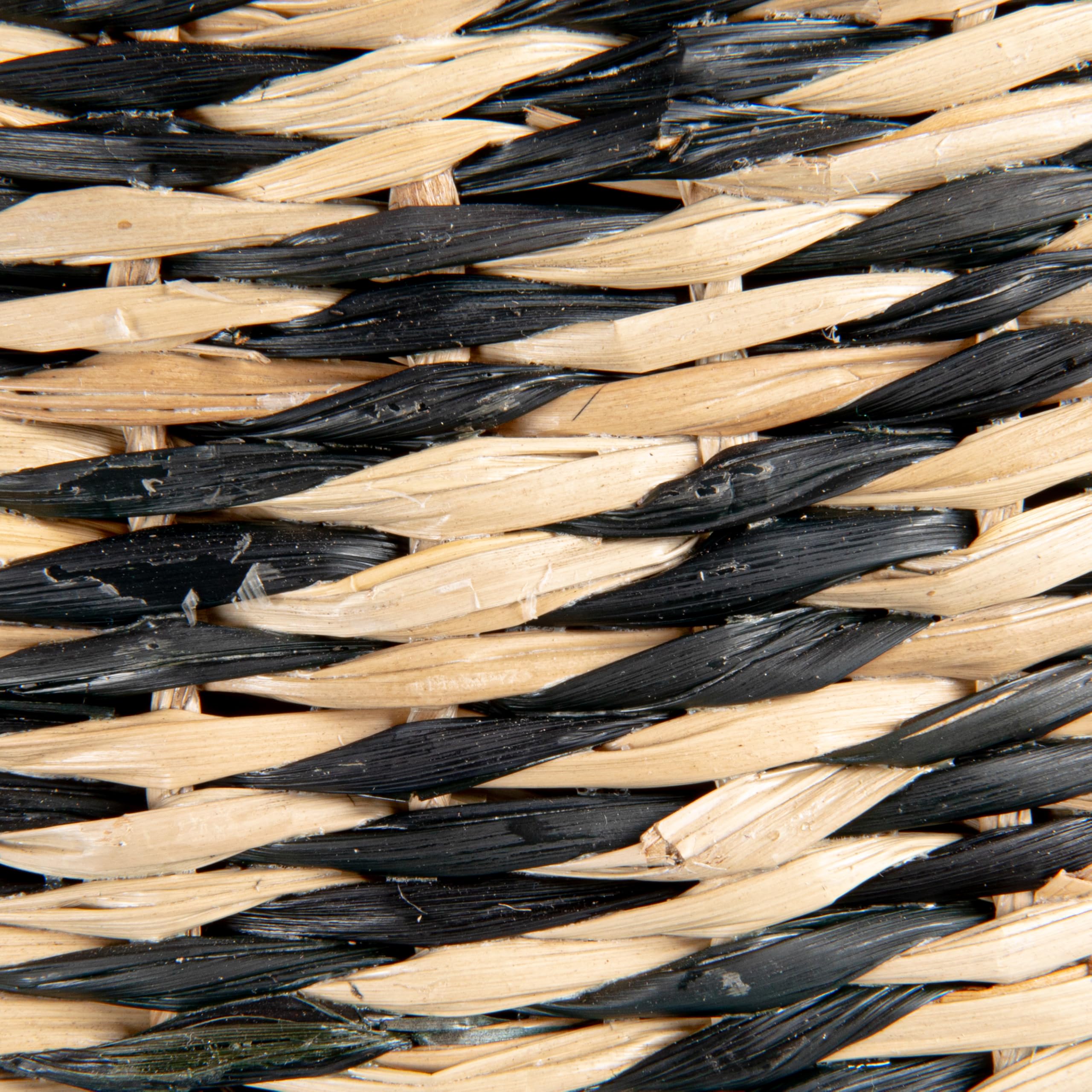 Bloomingville Decorative Hand-Woven Seagrass Vase, Natural and Black - Image 7