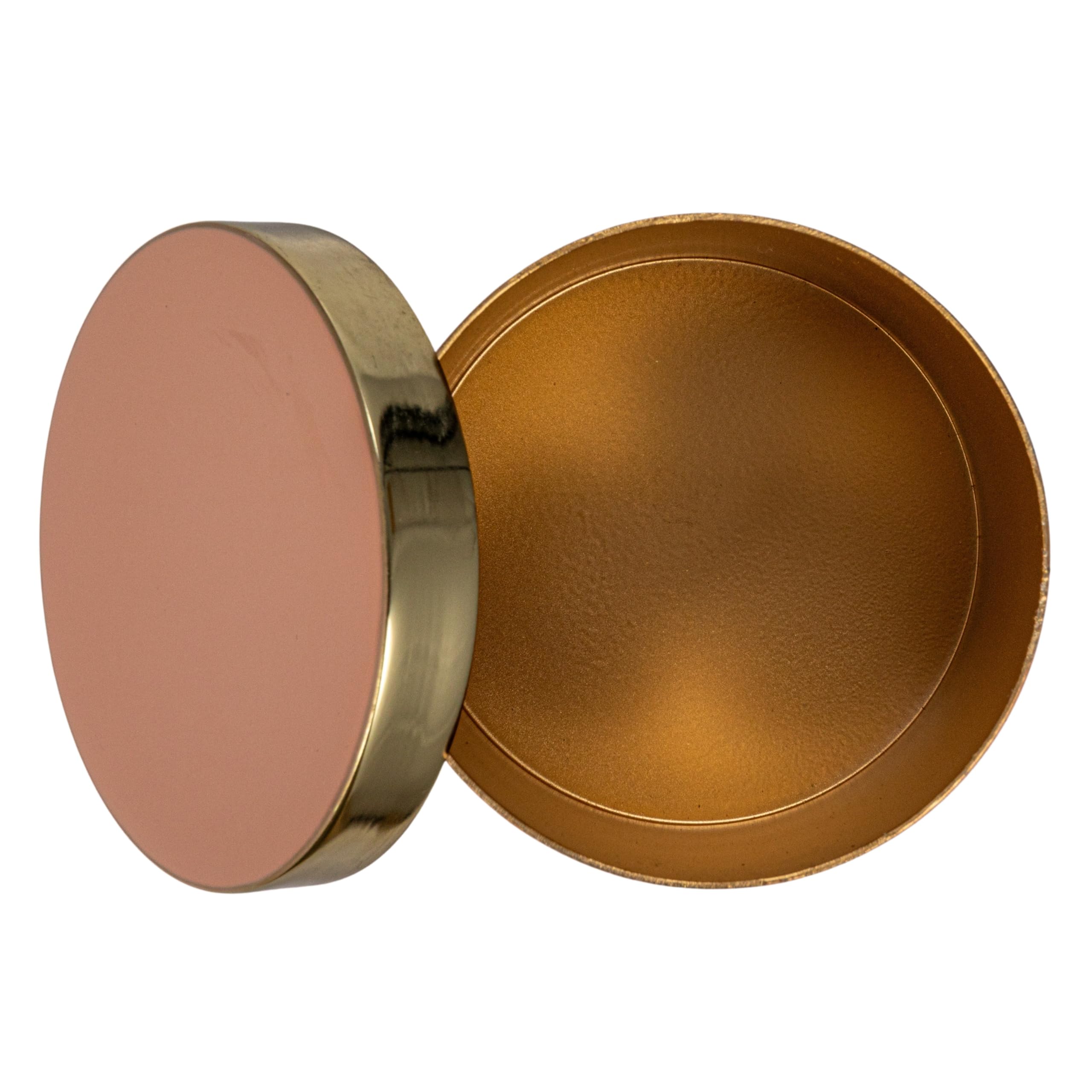 Bloomingville Enameled Metal Box with Shiny Interior, Pink and Gold - Image 5