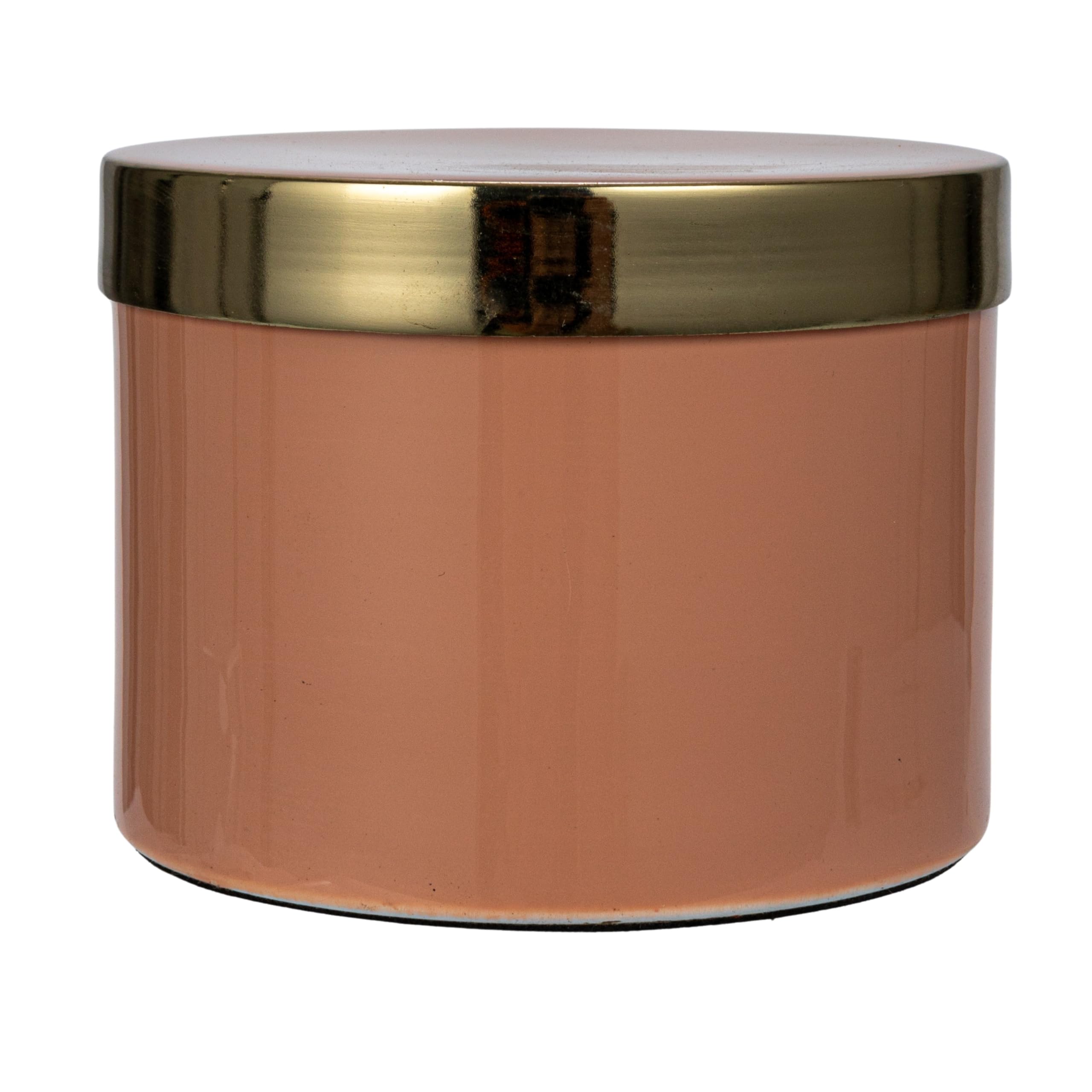 Bloomingville Enameled Metal Box with Shiny Interior, Pink and Gold - Image 6