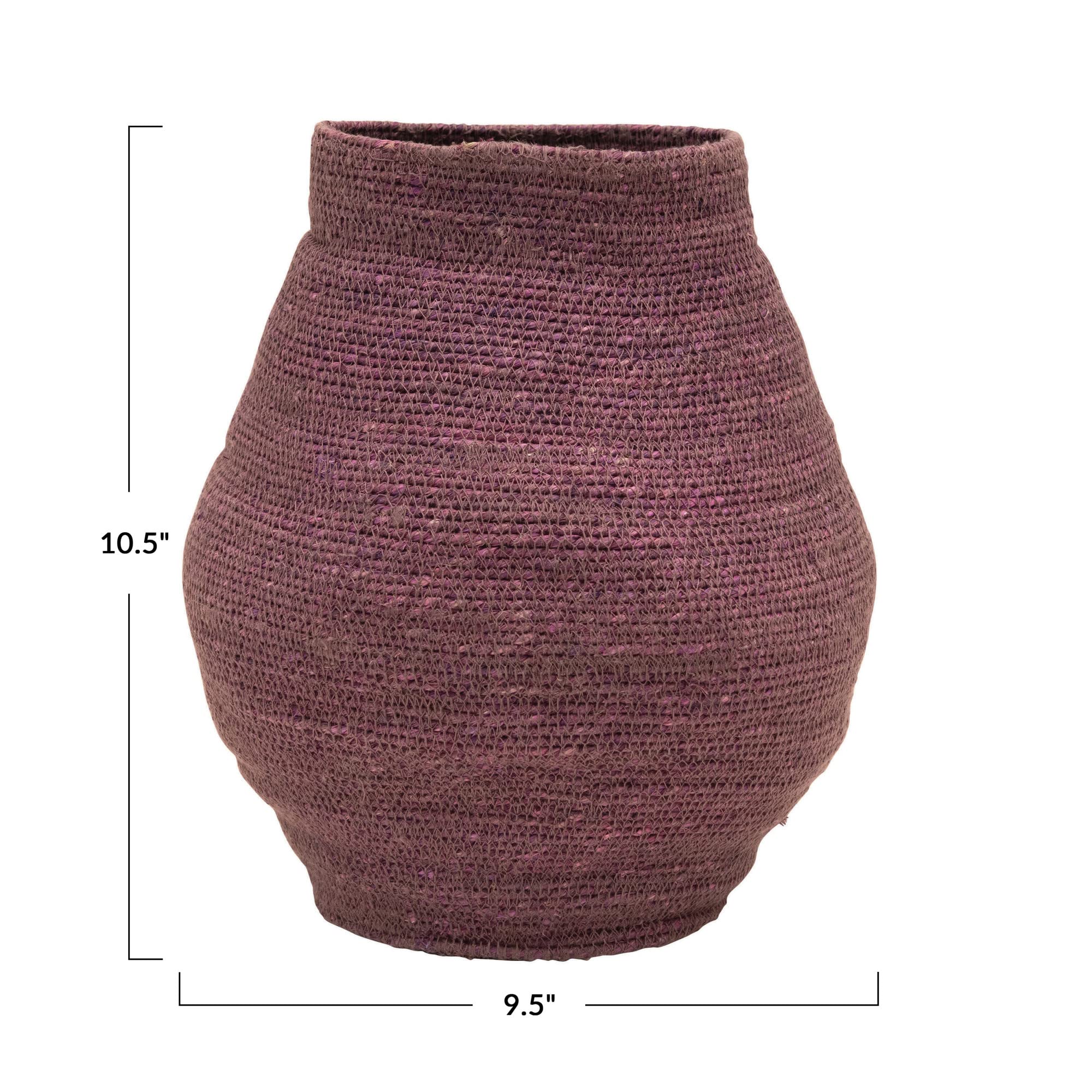 Bloomingville Hand-Woven Seagrass, Lilac Color Basket - Image 5