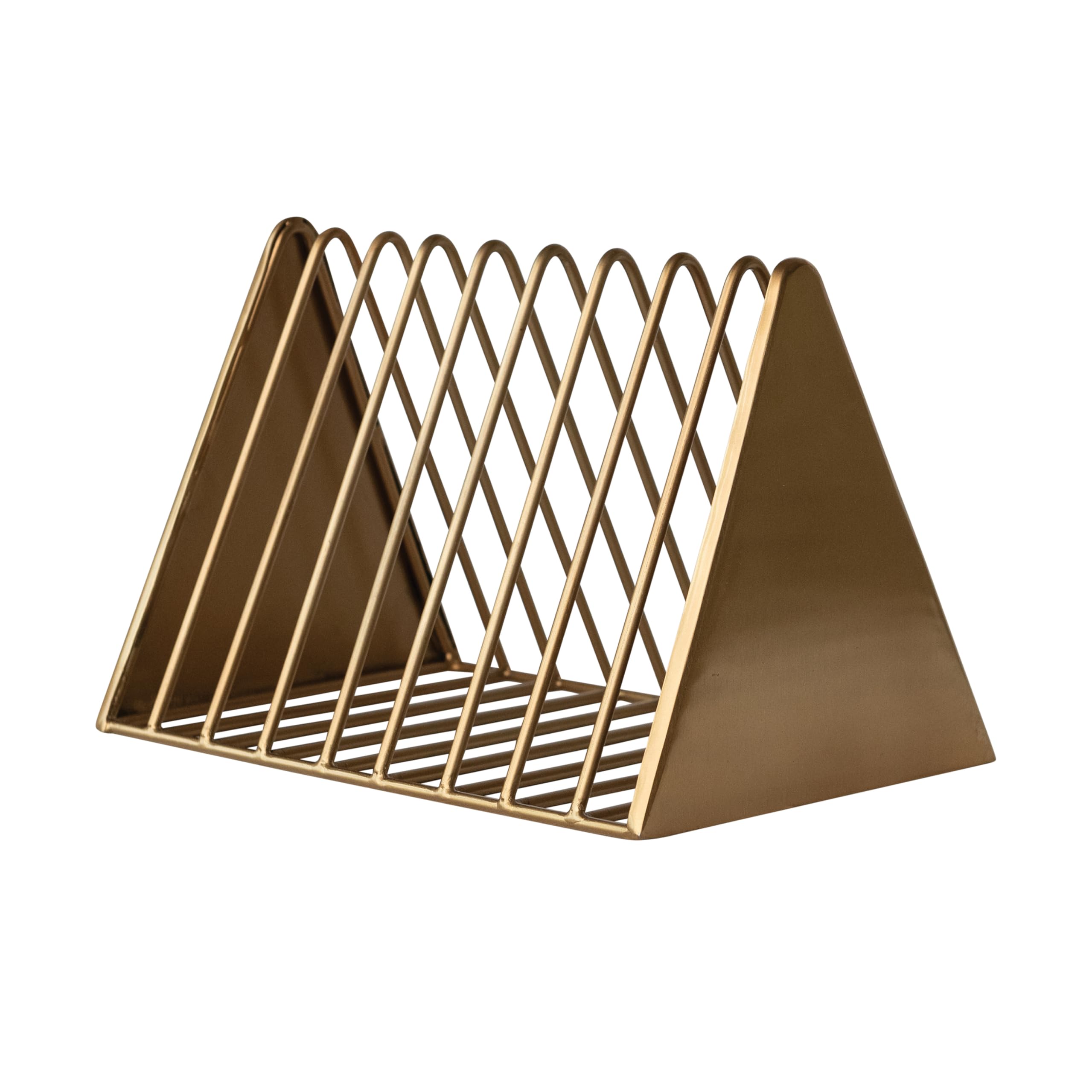 Bloomingville Magazine Metal Rack, Gold Finish - Image 3