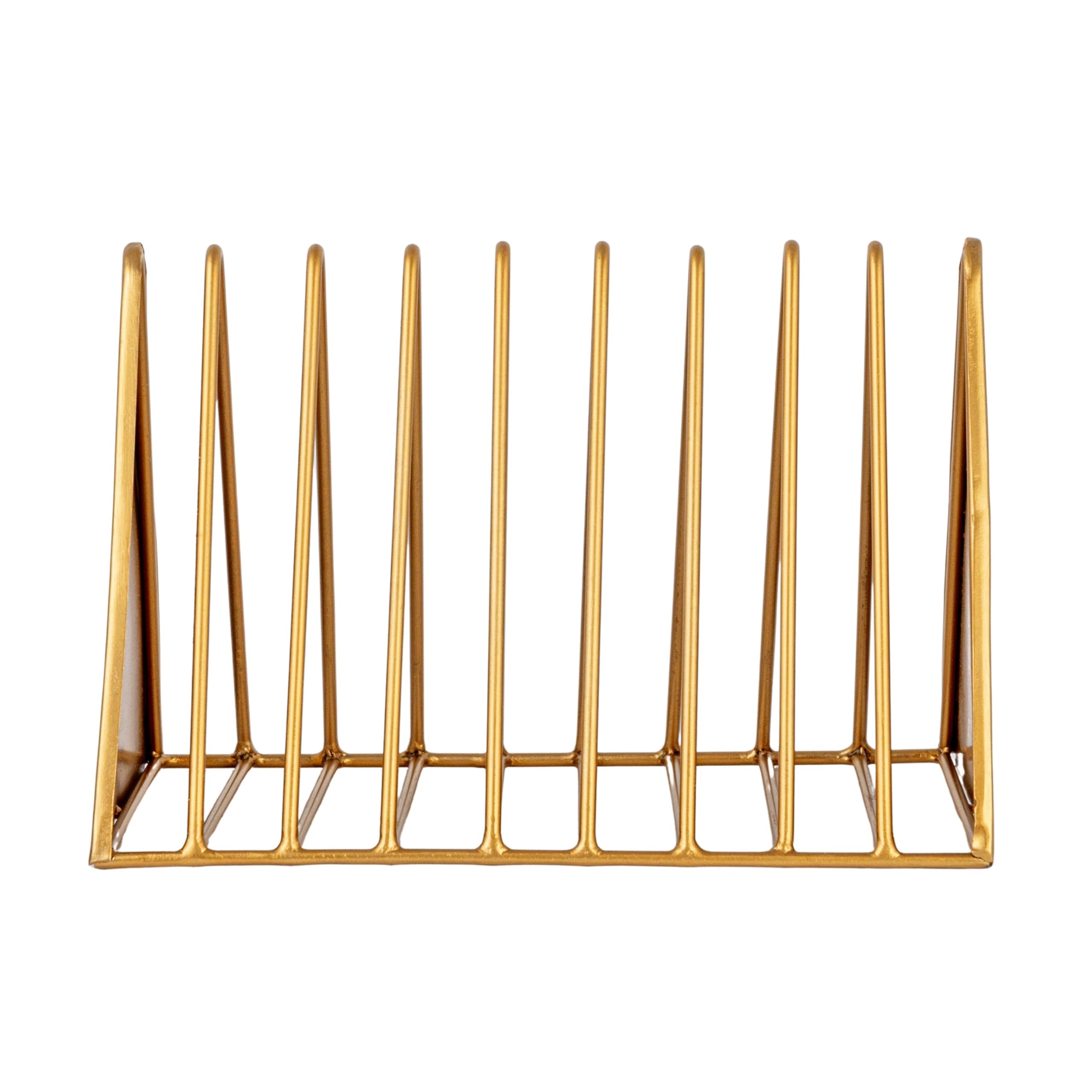 Bloomingville Magazine Metal Rack, Gold Finish - Image 6