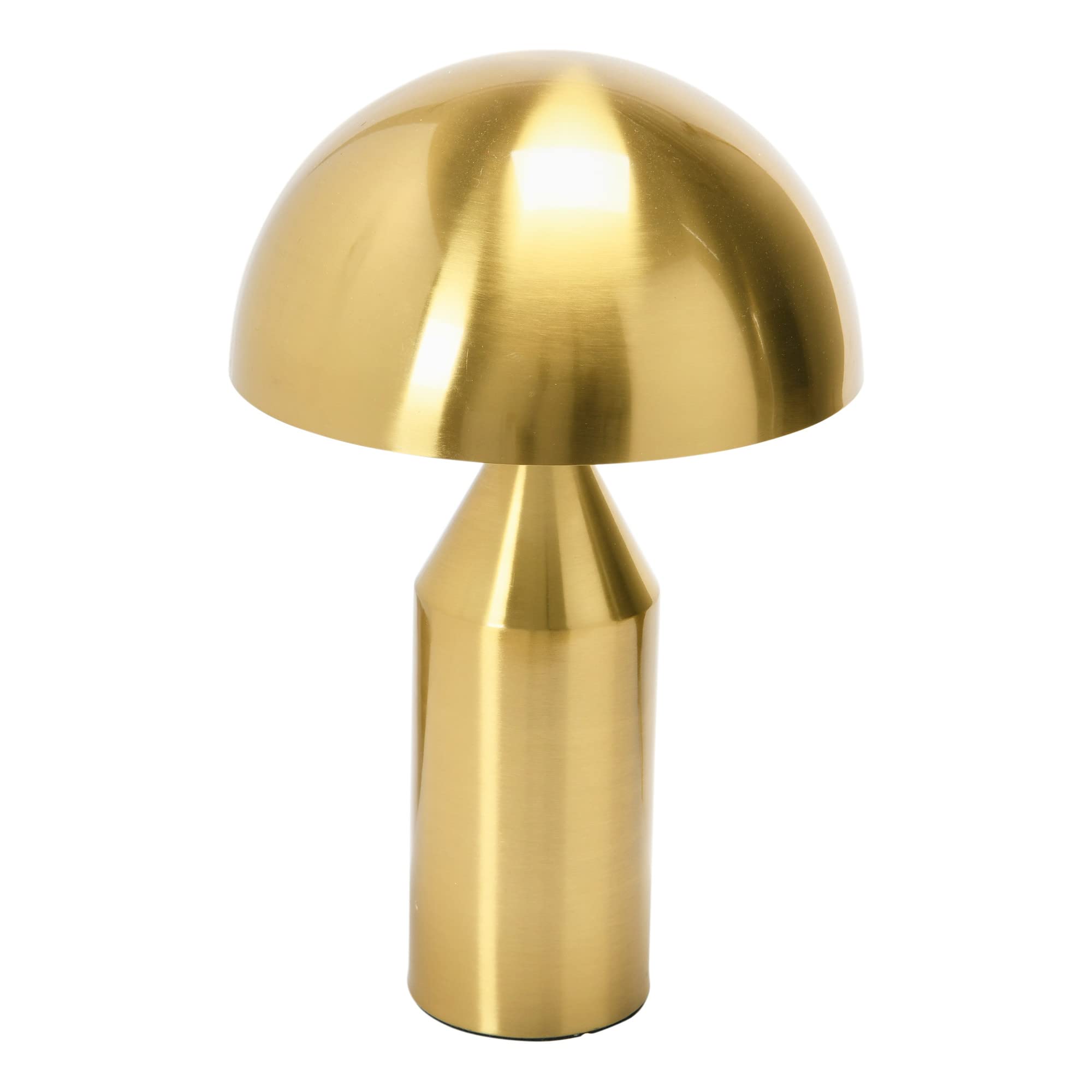 Bloomingville Metal Electroplated Table Lamp with Inline Switch, Brass, 10" L x 10" W x 14" H - Image 4