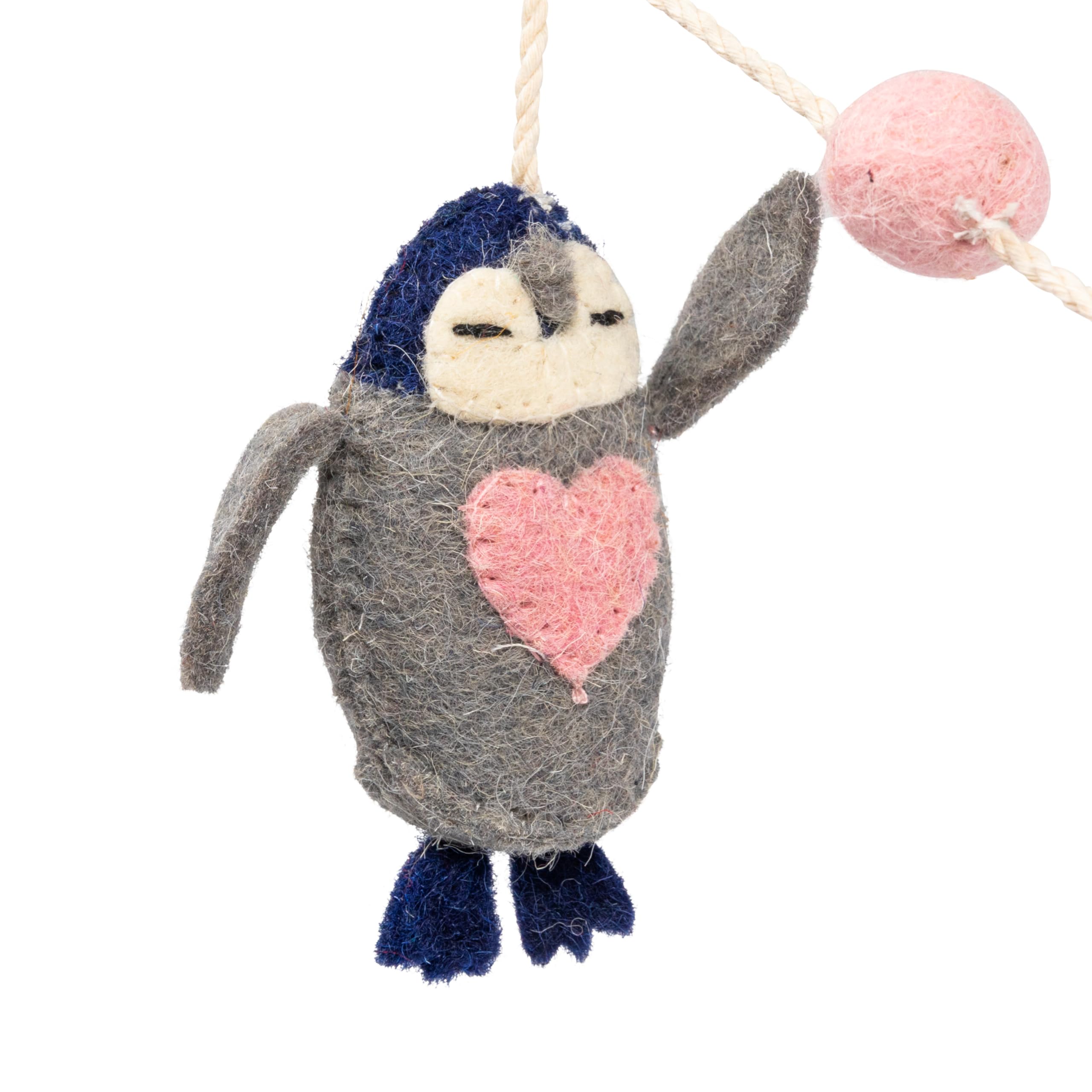 Bloomingville Multicolor Wool Felt Animal Shaped Garland - Image 6