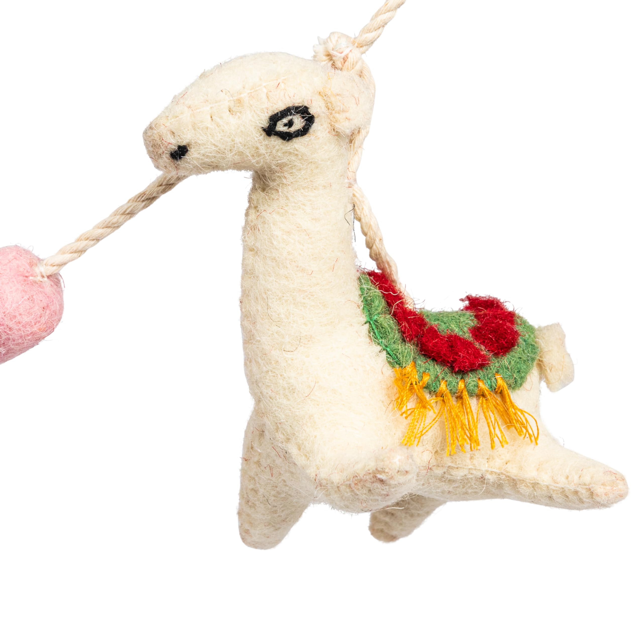 Bloomingville Multicolor Wool Felt Animal Shaped Garland - Image 7