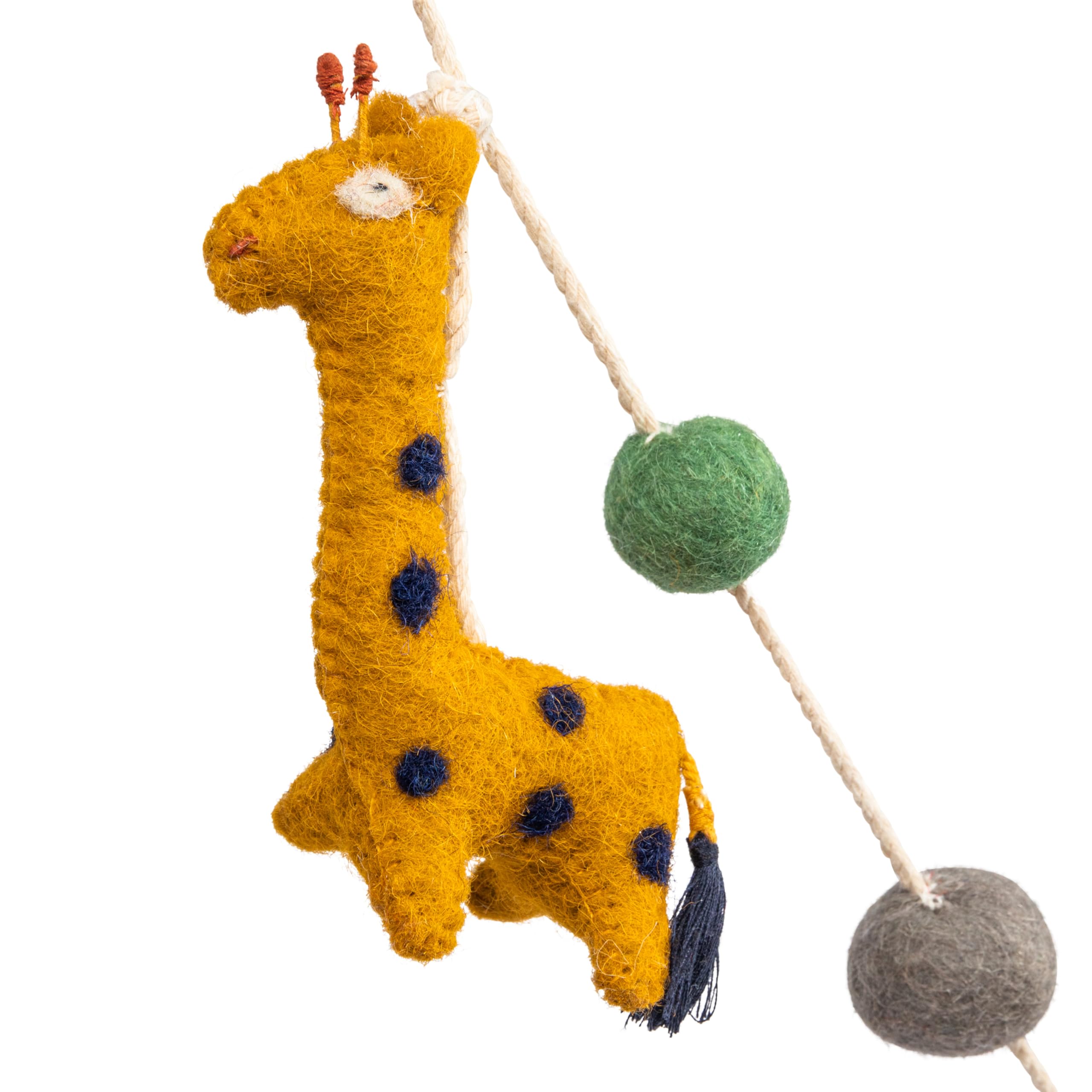 Bloomingville Multicolor Wool Felt Animal Shaped Garland - Image 8