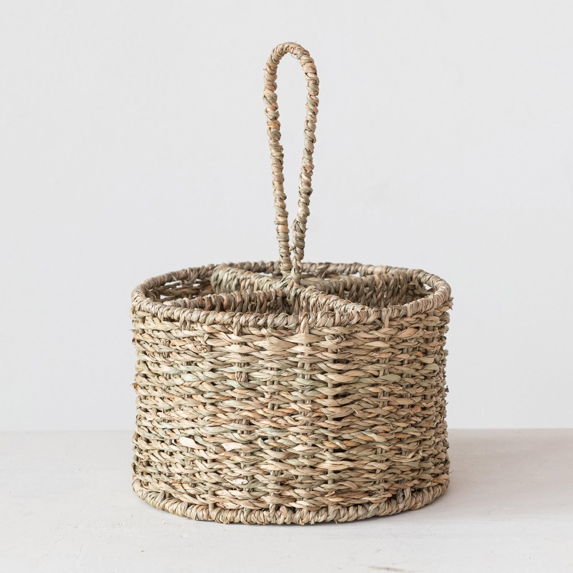 Bloomingville, Natural Round Seagrass Multi-Section Caddy - Image 5