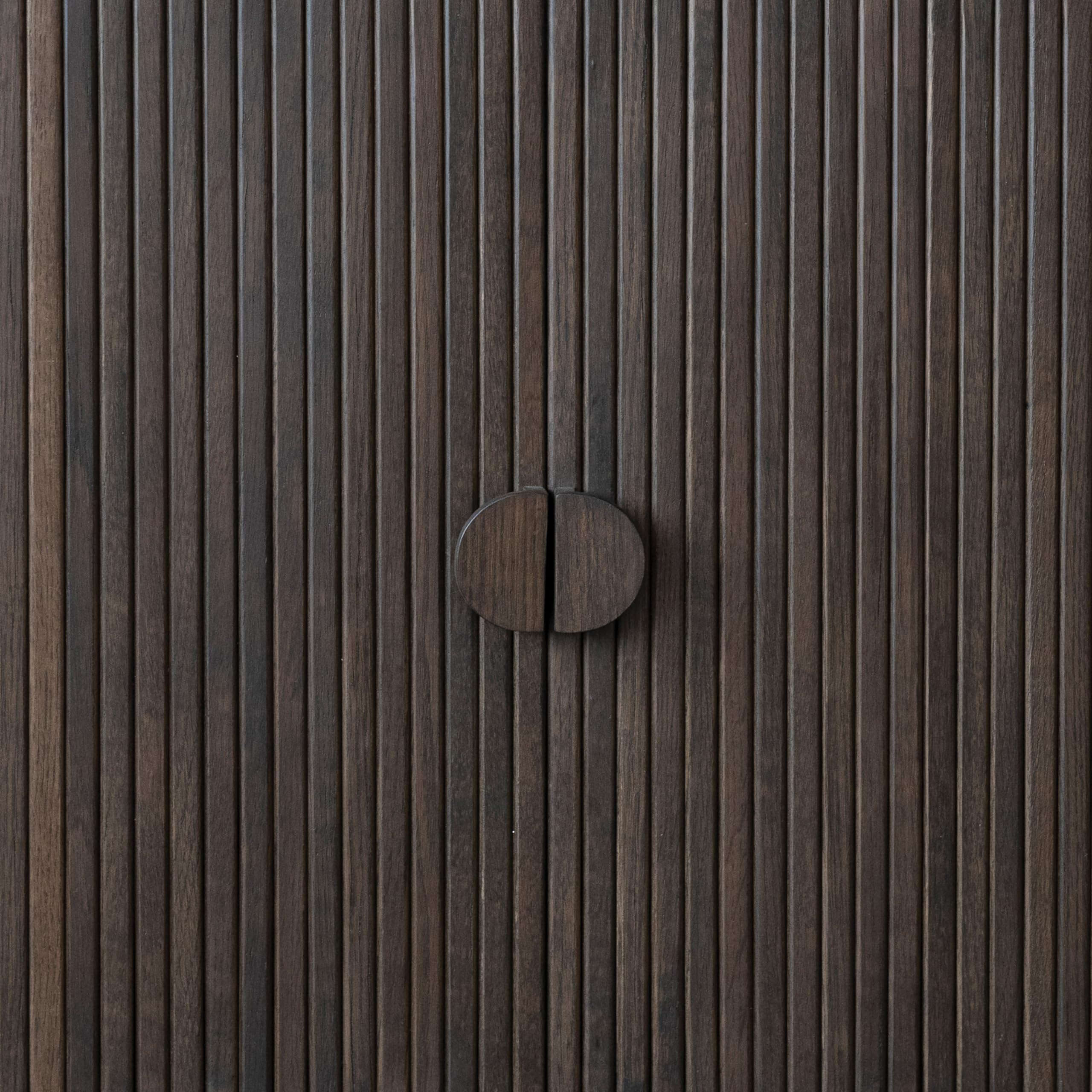 Bloomingville Reclaimed Wood and Oak Wood Cabinet with Accordion Doors, Walnut - Image 10