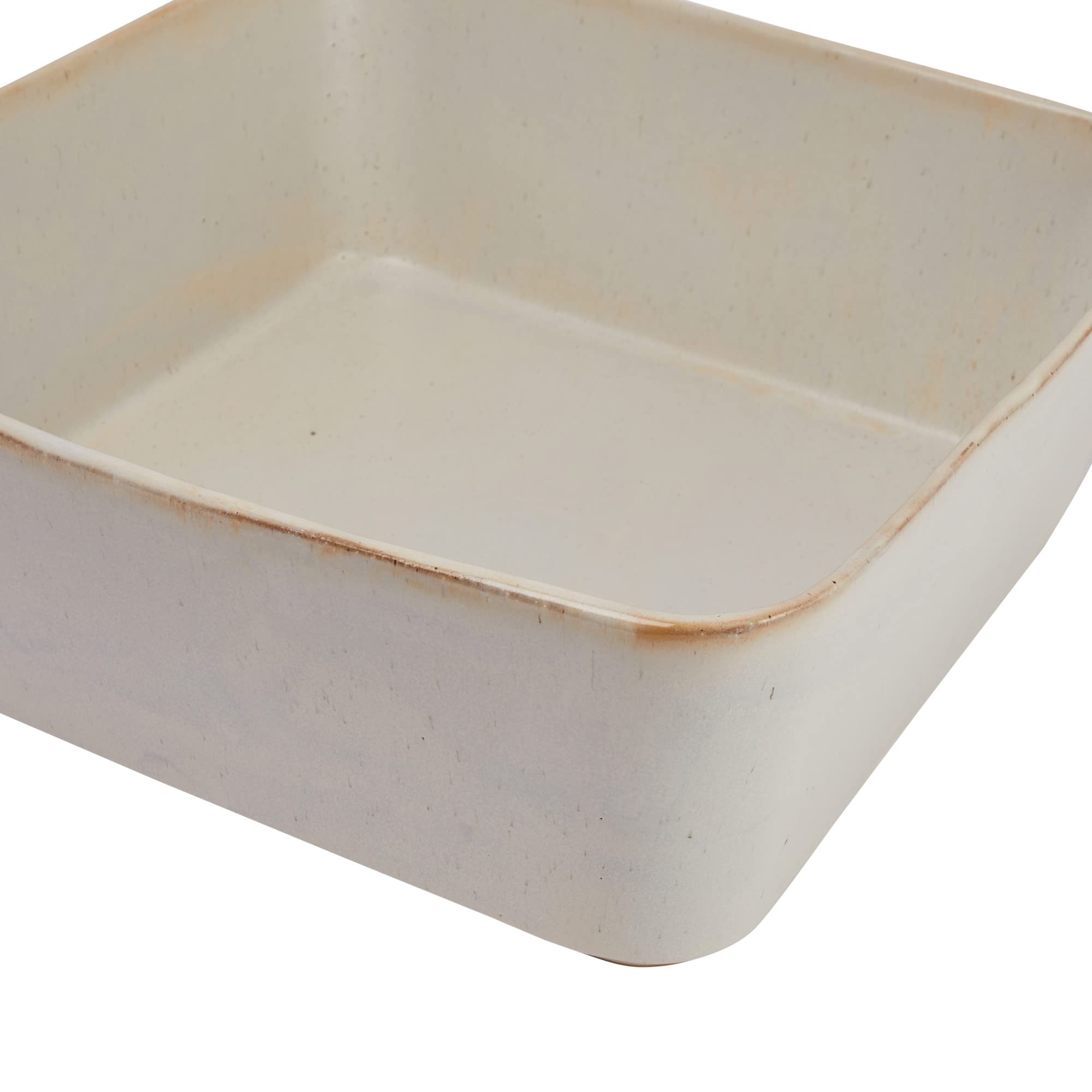 Bloomingville Rectangular Stoneware, Ivory Reactive Glaze Planter - Image 4