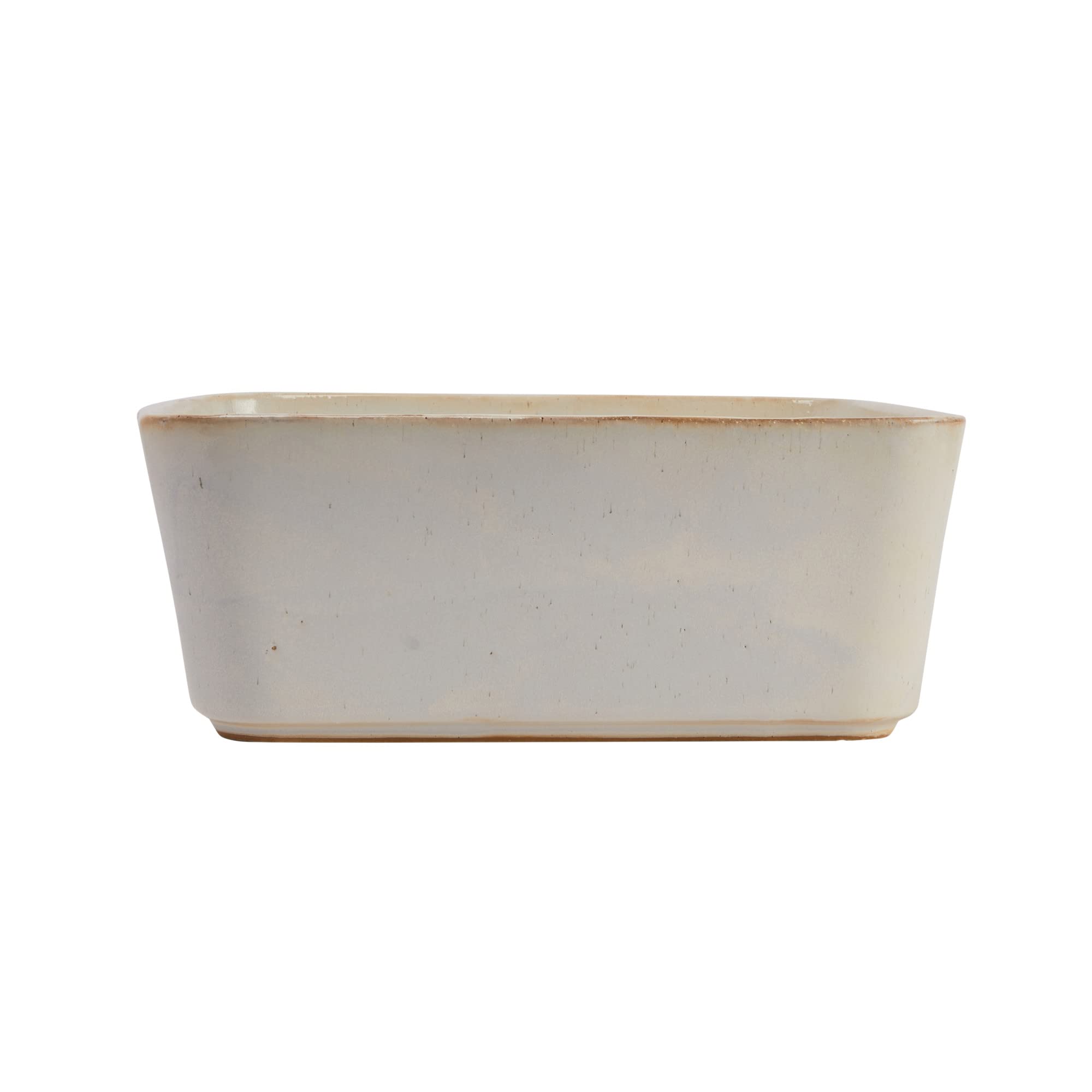 Bloomingville Rectangular Stoneware, Ivory Reactive Glaze Planter - Image 5