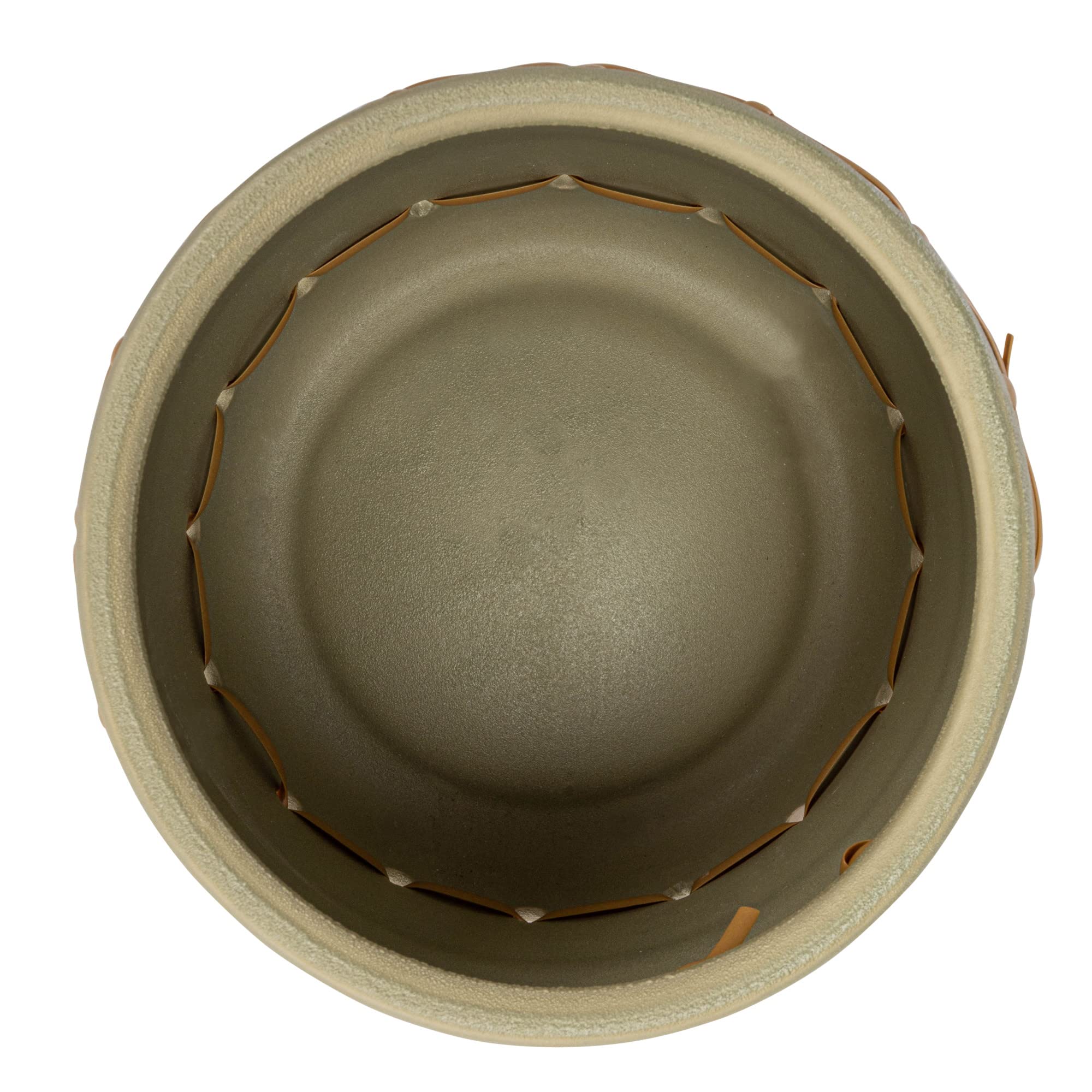 Bloomingville Stoneware Woven Design, Green Planter - Image 6