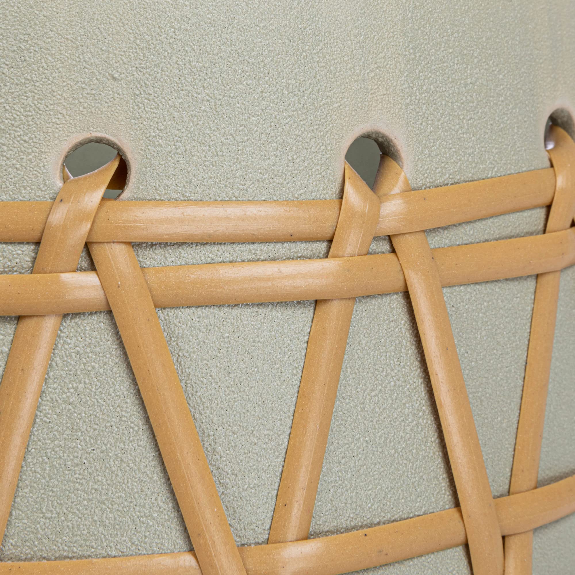 Bloomingville Stoneware Woven Design, Green Planter - Image 7