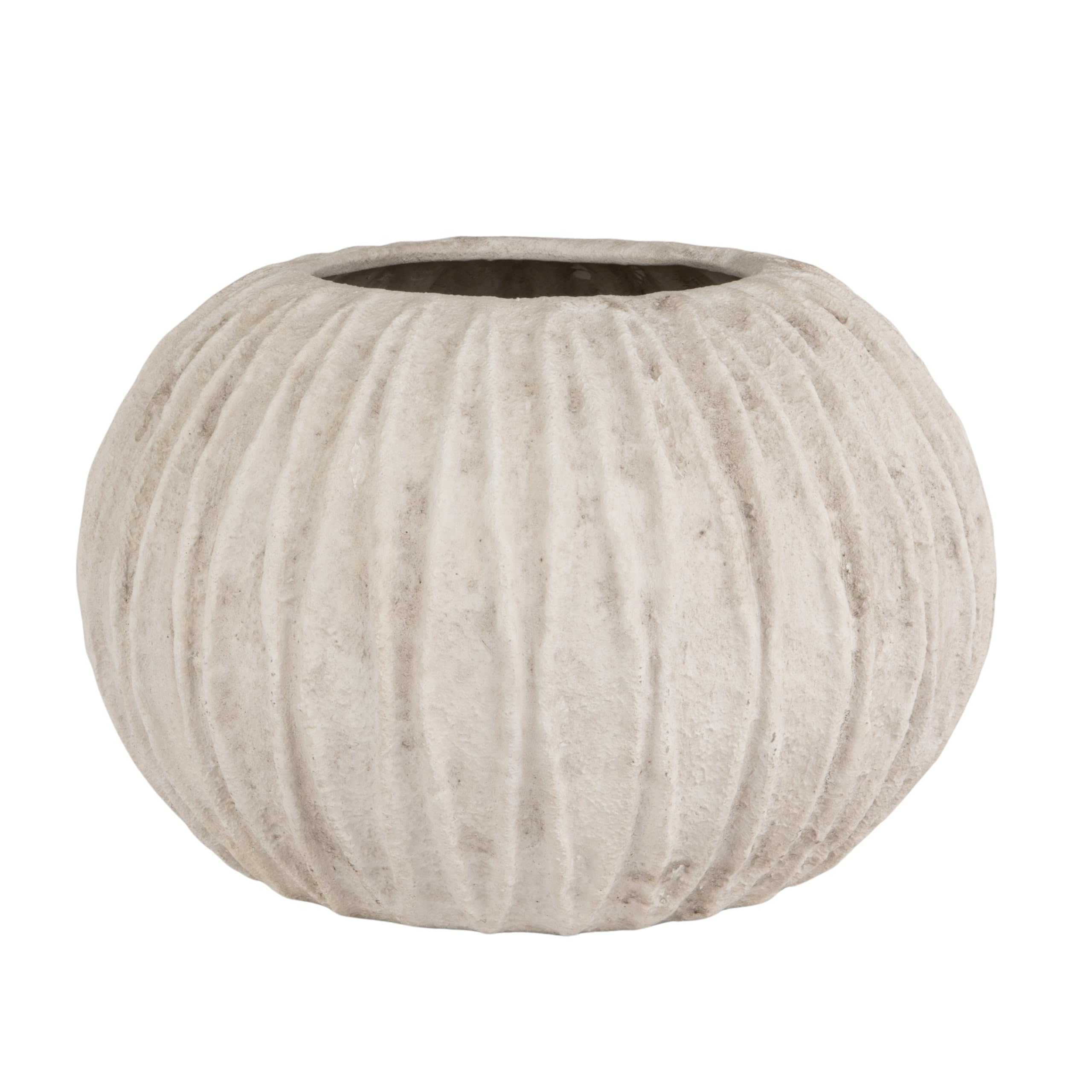 Bloomingville Textured Composite Resin Planter/Vase, Antique White - Image 4